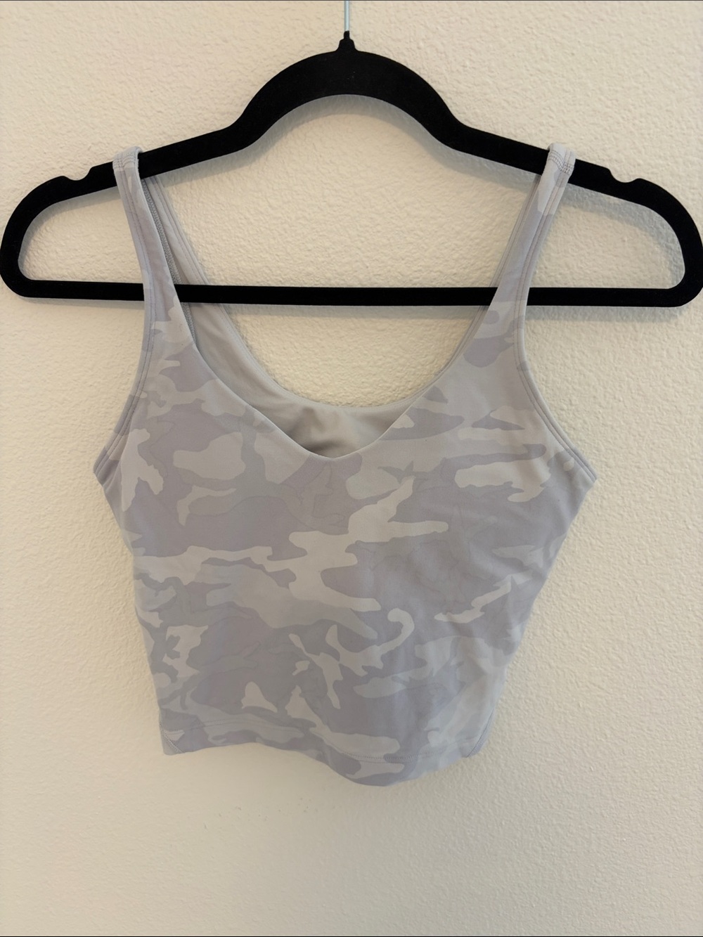 lululemon athletica Light Gray Camo Crop Top